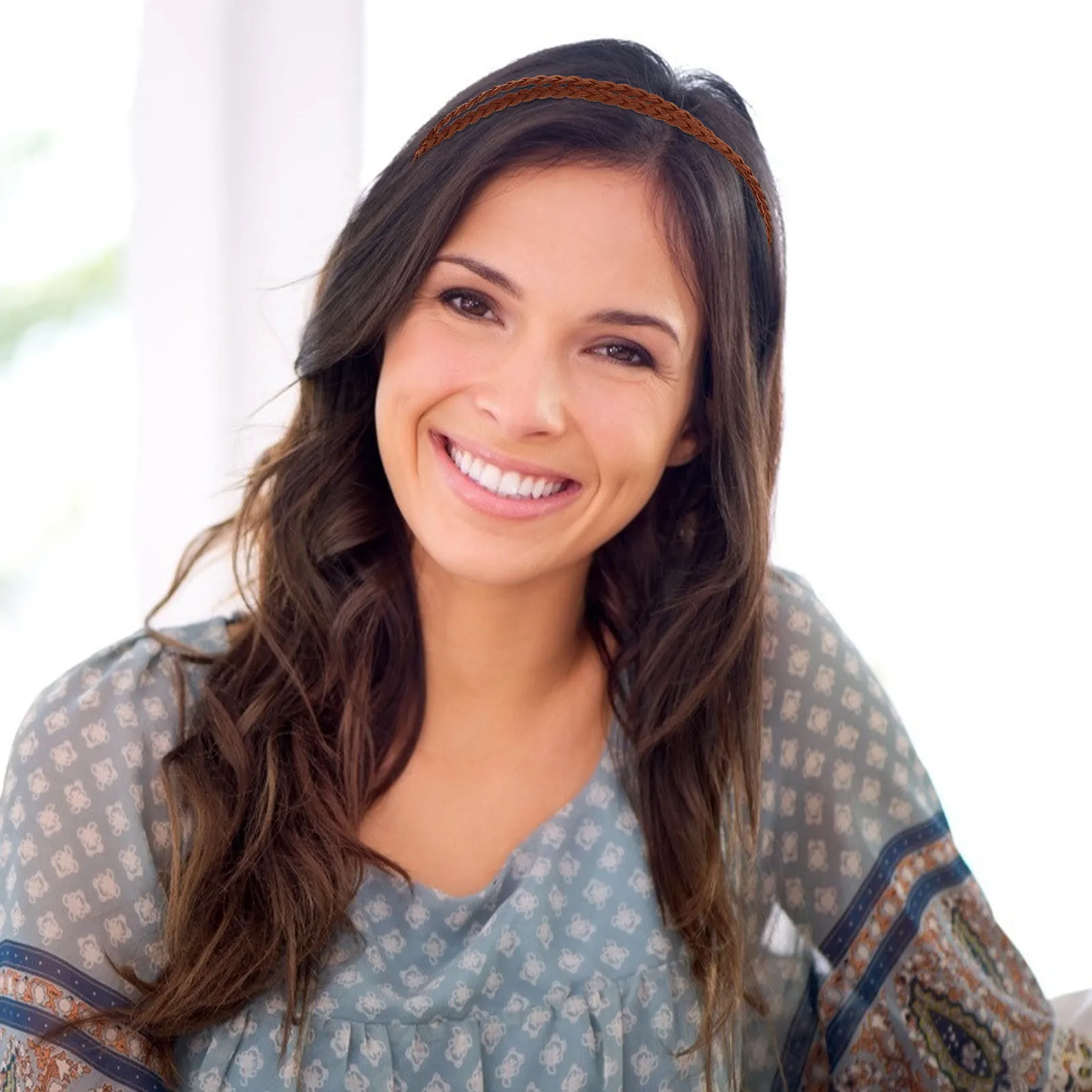 

Candy Color Braid Headband Hand-Woven Twisted Braided Hairband Adjustable Fit for Office Wedding Prom Dance Casual Hair Ornament