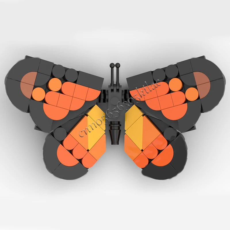 102 PCS Insect Monarch Butterfly MOC Customize Modular Building Block Technology Model Popular Creative DIY Toy Christmas Gift