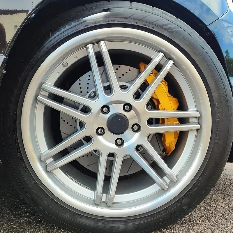 

Upgraded Brakes Front 6-Piston Brake Calipers, Rear 4-Piston Large Brake Disc Gold Kit For Focus RS M3 E92