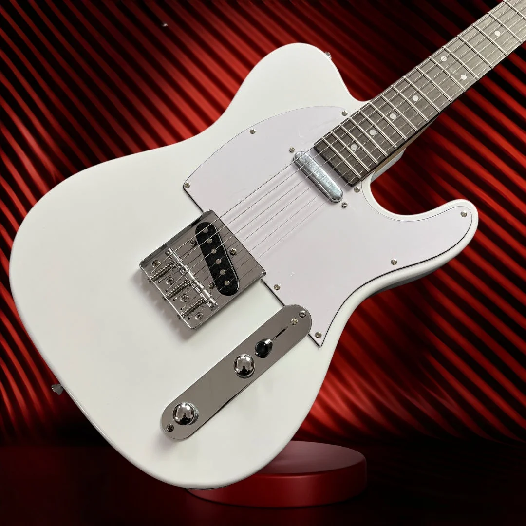 TL High Gloss Pure White Electric Guitar Single Pickup Retro Style Blues Country Rock Performance Electric Guitar Free Shipping