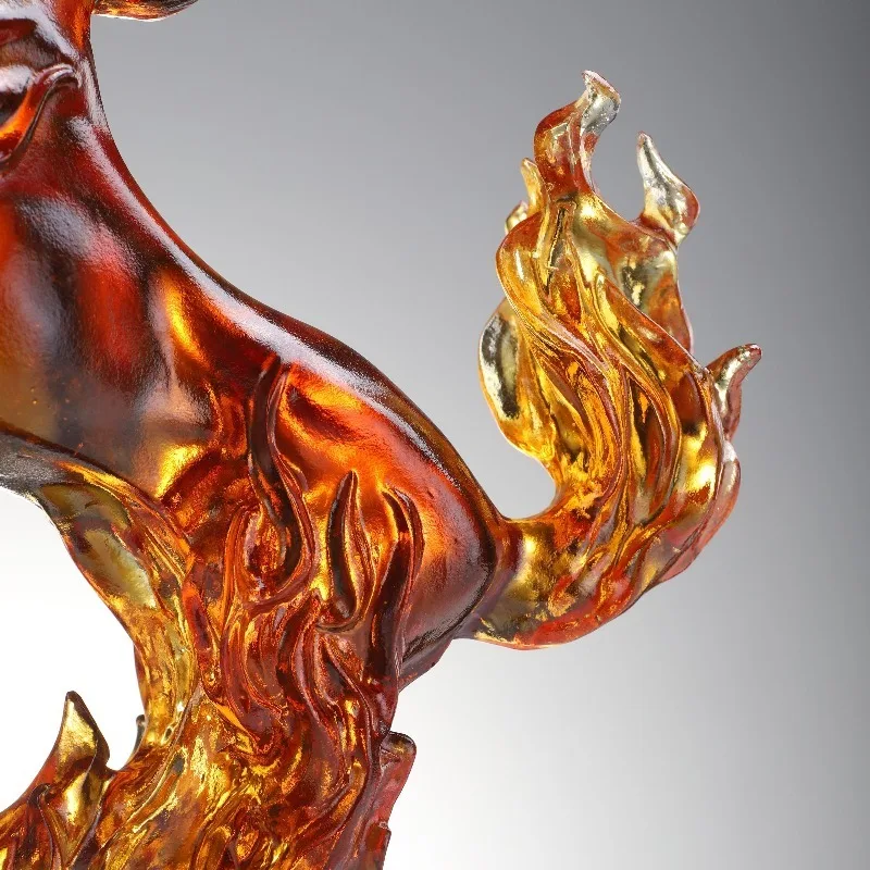 Hot Sale 2026 Glazed Horse Figurine Crystal Texture Finish Luxury Animal Sculpture Feng Shui Wealth Decoration Gift Set