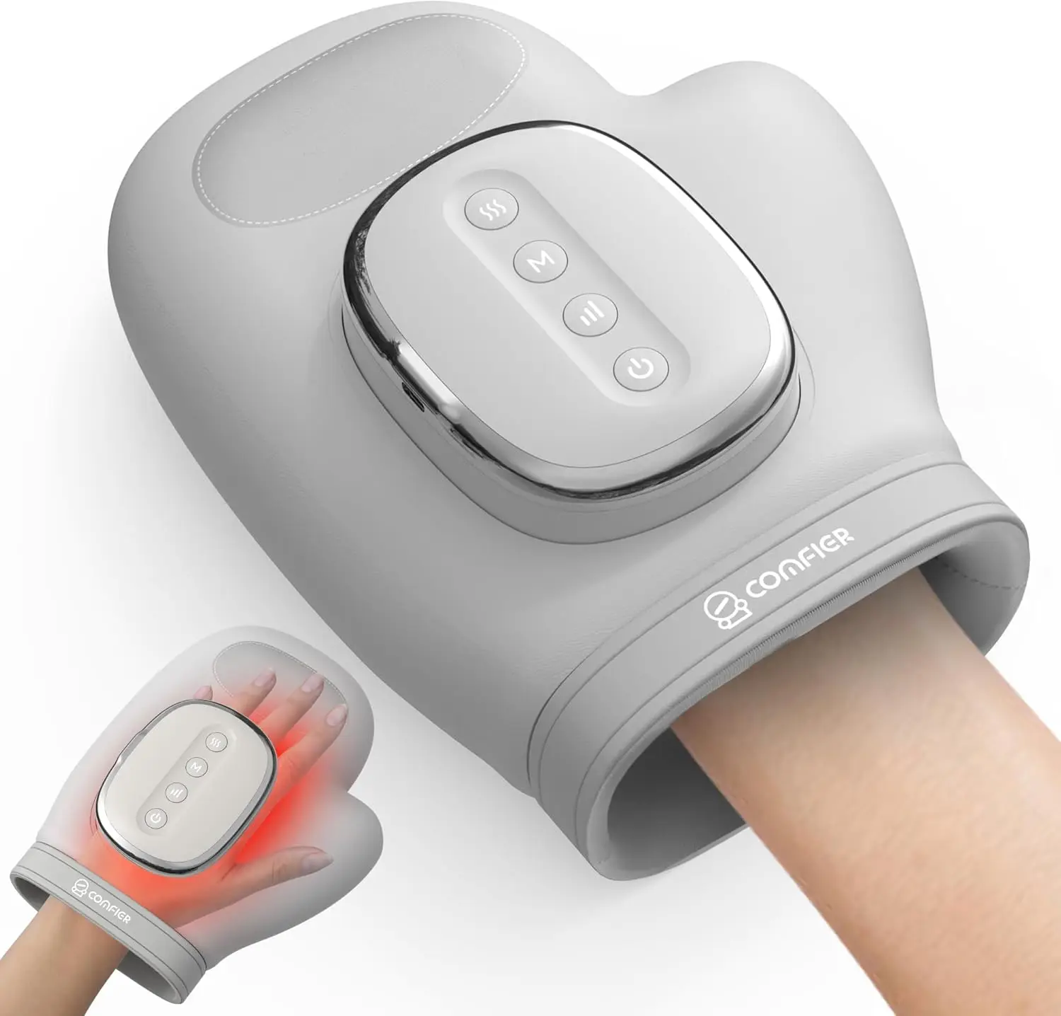 

Cordless Hand Massager with Heat and Compression for Arthritis, Carpal Tunnel, Large Hands