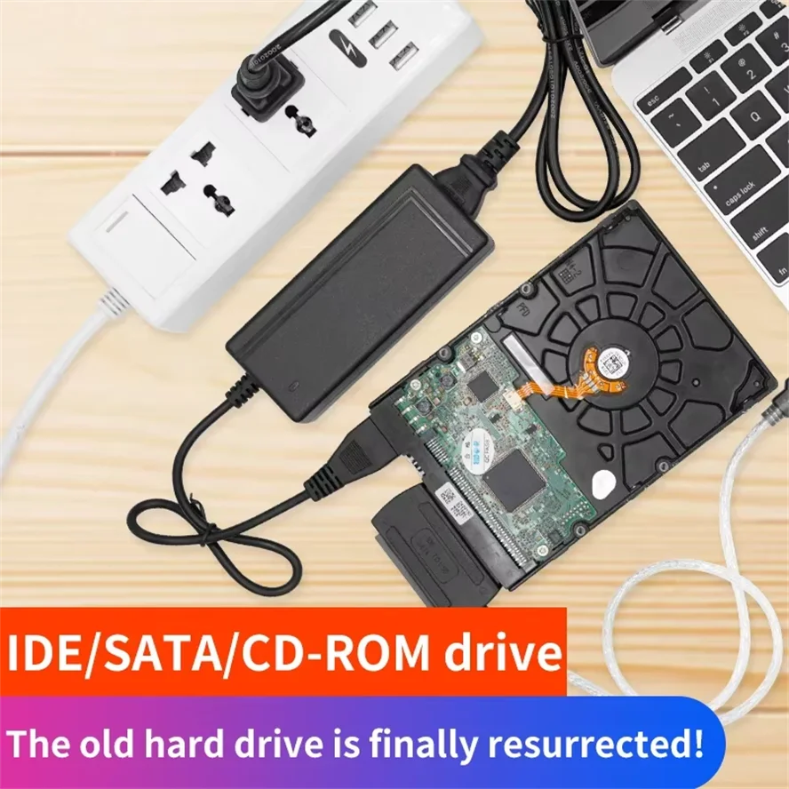 Interfejs USB do podłączenia dysków twardych o rozmiarze 2,5 i 3,5 cala z interfejsem IDE i SATA Kabel adapter USB 2.0 do IDE SATA do laptopa PC — zdjęcie produktu 6
