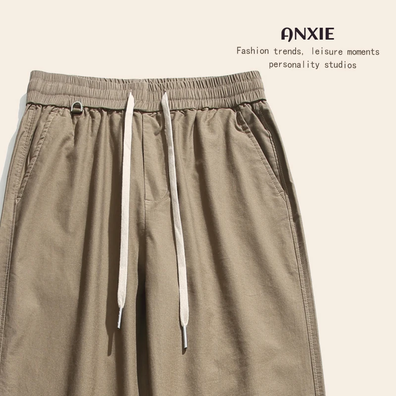 

Брюки прямого кроя ANXIE для мужчин и женщин: модные, свободные, длиной 7/8, струящиеся, комфортные, стильные, для лета