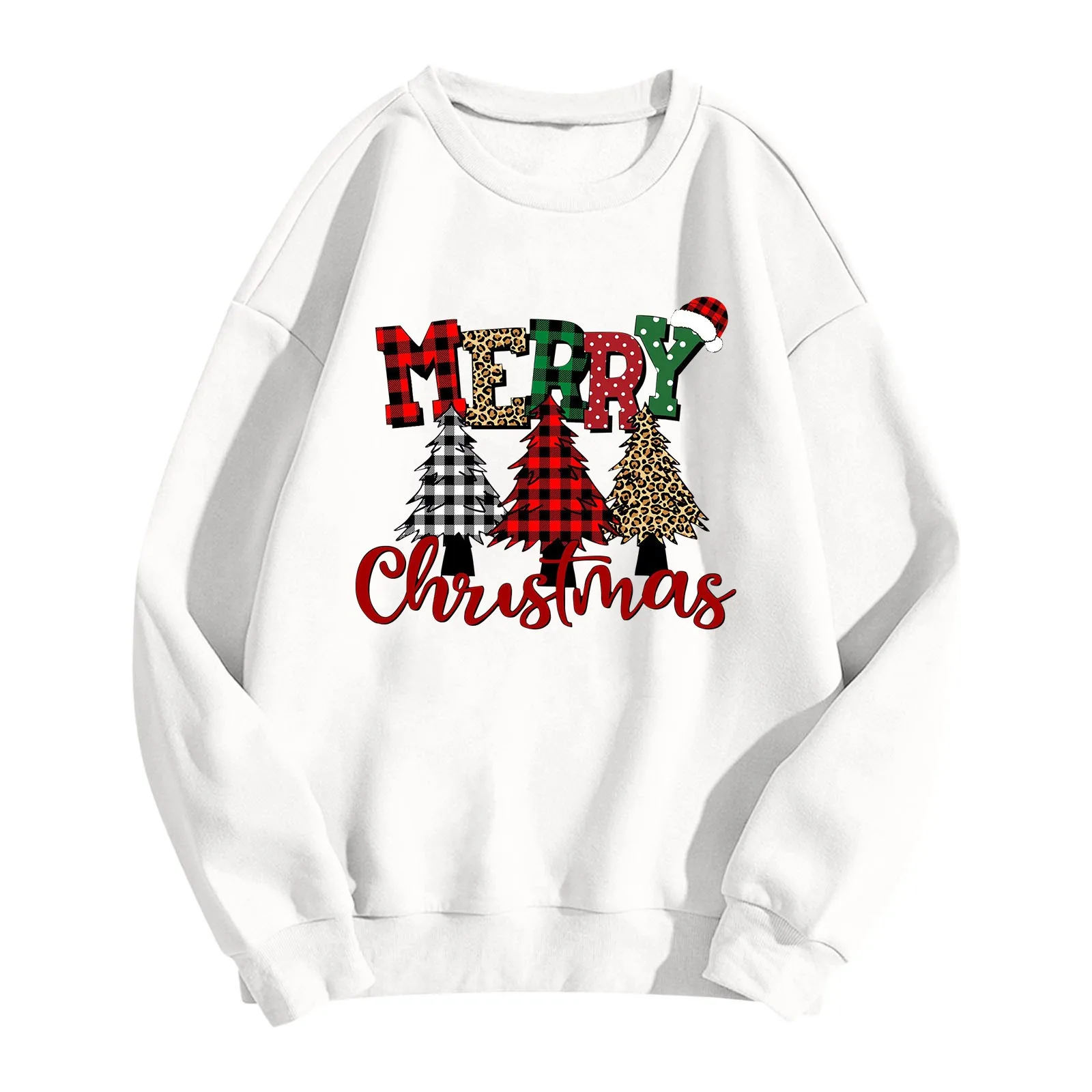 Santa Sweatshirt Women's Printed Happy New Year Hoodie Christmas Winter Unisex Casual Pattern Y2k Streetwear Comfort Pullover