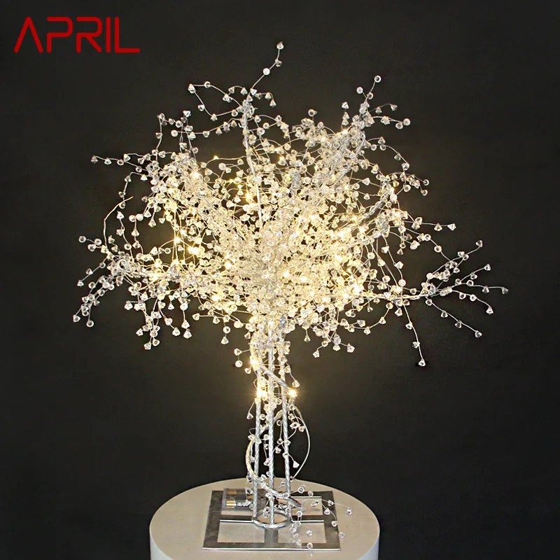 APRIL Modern Creative Crystal Flower Stand Light String for Party Road Lead Lights Decoration Events Wedding