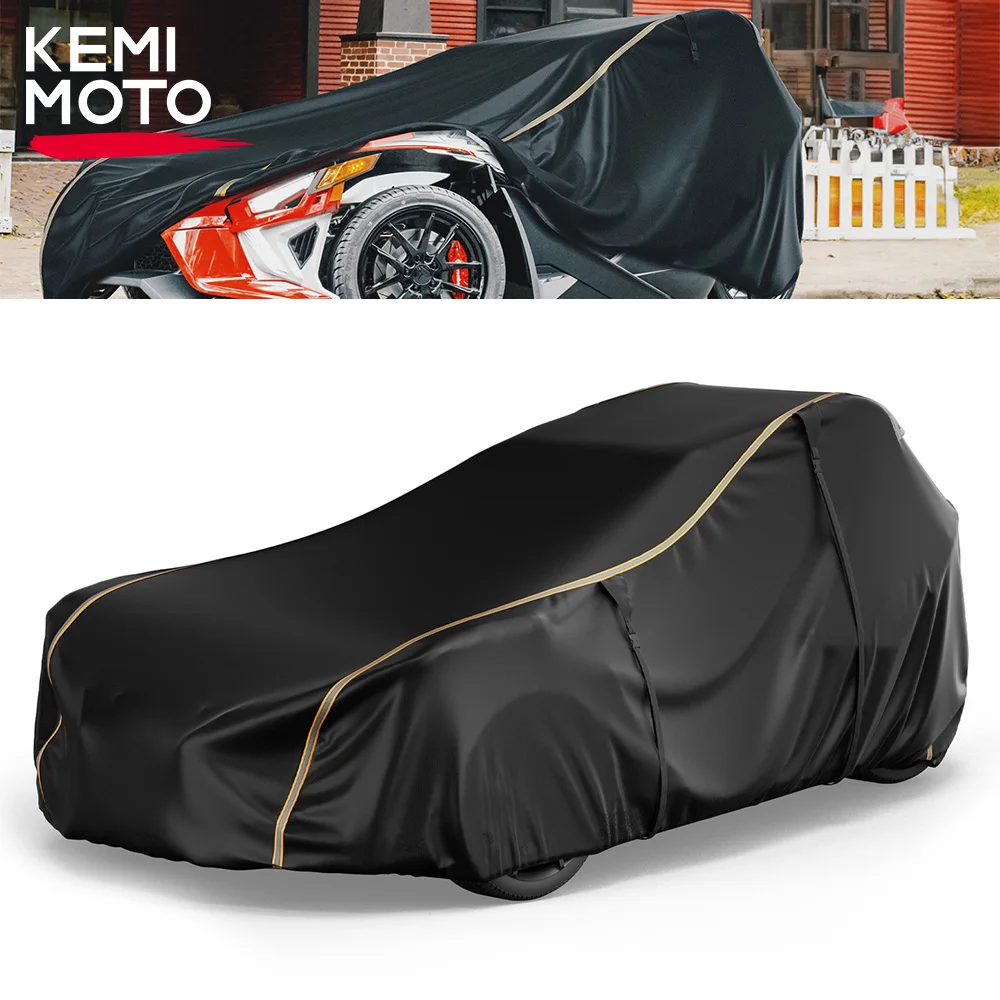 KEMIMOTO полный чехол для хранения автомобиля 420D UV50 + водонепроницаемый совместимый с Polaris Slingshot R S1 S SLR SL наружный внутренний