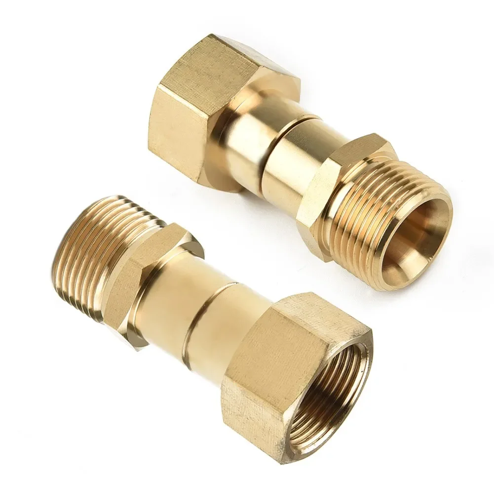 

Brass High Pressure Washer Swivel Joint Fitting M22 14mm Thread 360 Degree Rotation Hose Pressure Washer Swivel Joint