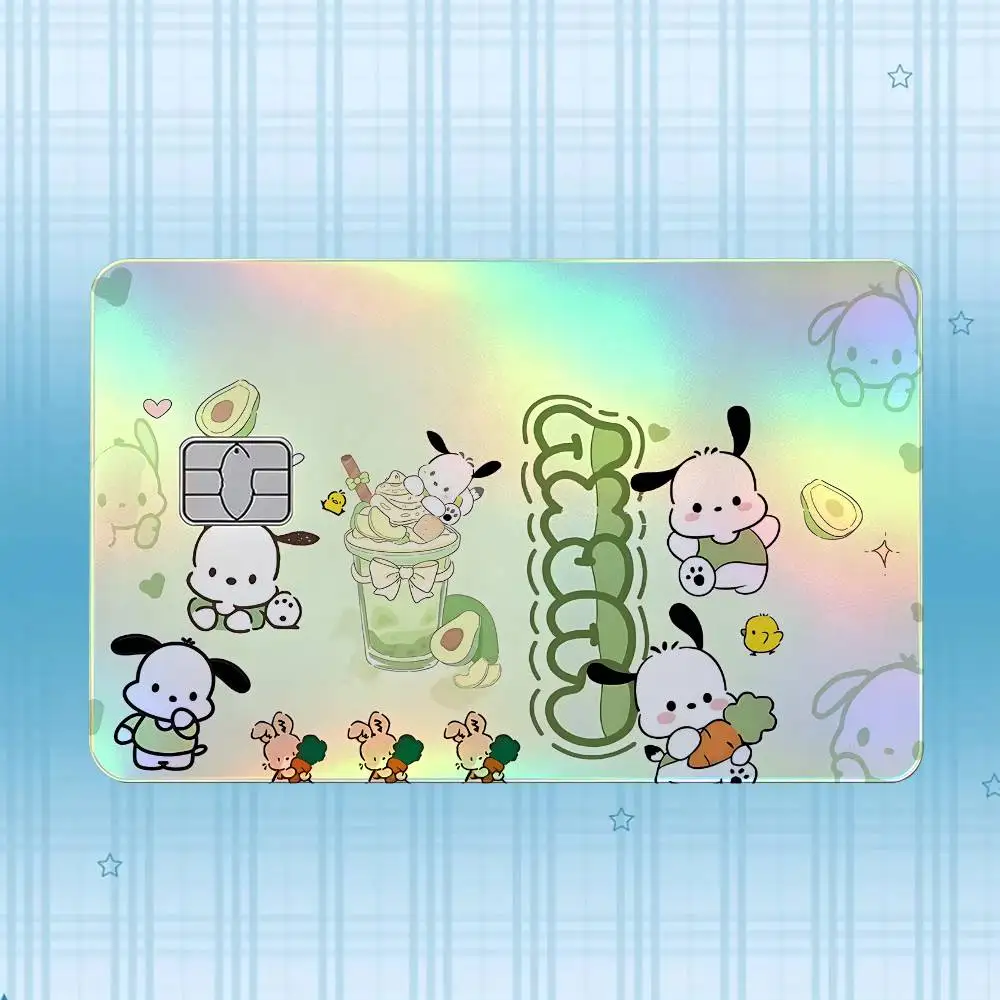 P-Pochacco Laser-Hologramm-Karten-Skin-Aufkleber für Kredit- und Debitkarten – 4 Stück/Set, wasserfester, kratzfester Schutz – Detail 17