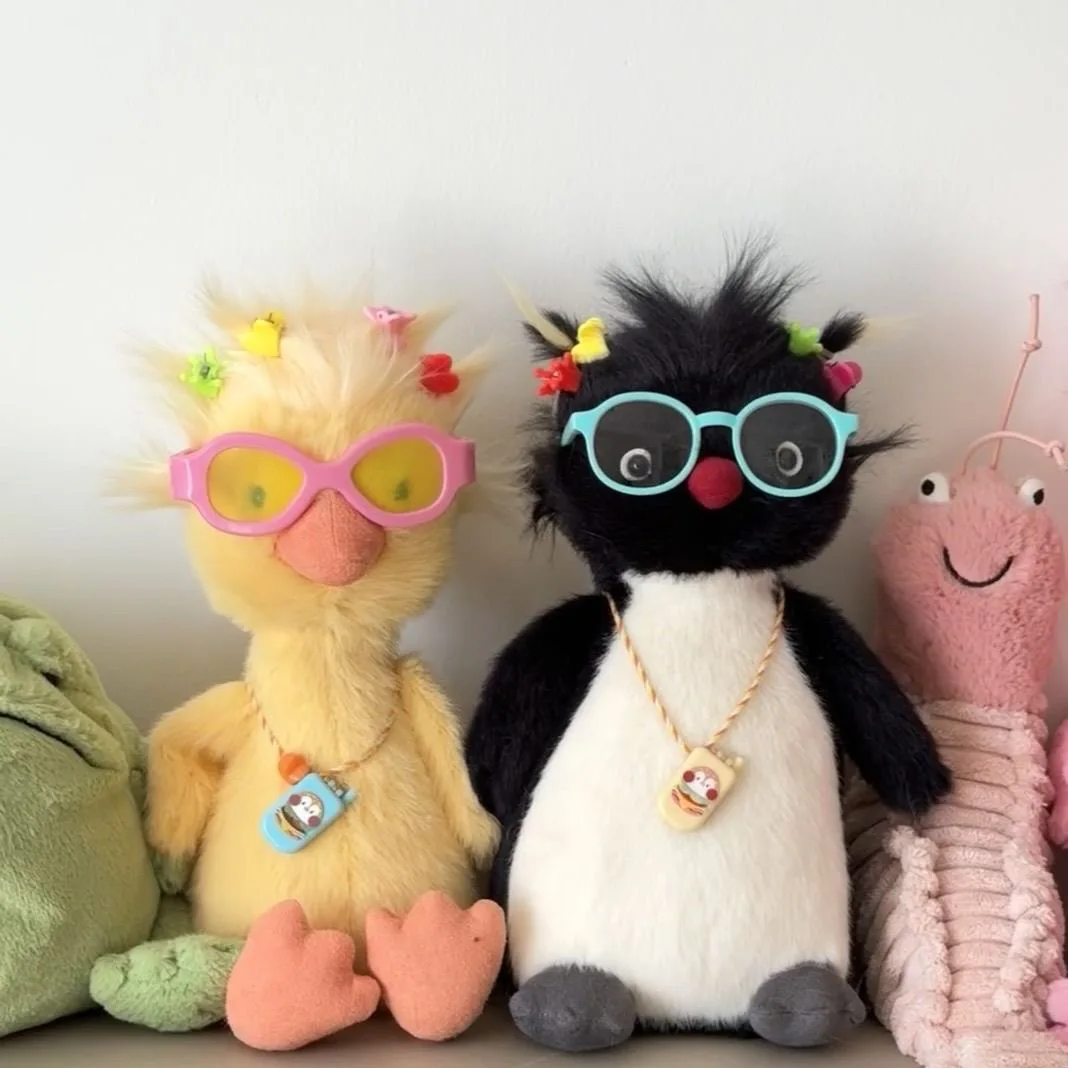 

Frizzy Duck & Penguin Plush Toys - Stuffed Animal With Messy Hair Cute Squishy Soft Plush Toy Kawaii Funny Stress Relief Gifts