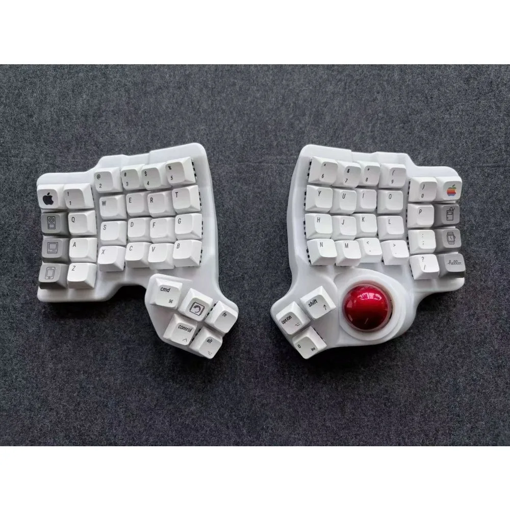 Charybdis 4x6 แยกคีย์บอร์ด Trackball CUSTOM แบบมีสาย/บลูทูธ DUAL MODE ZMK/QMK คีย์บอร์ดชุดเกมอุปกรณ์เสริม