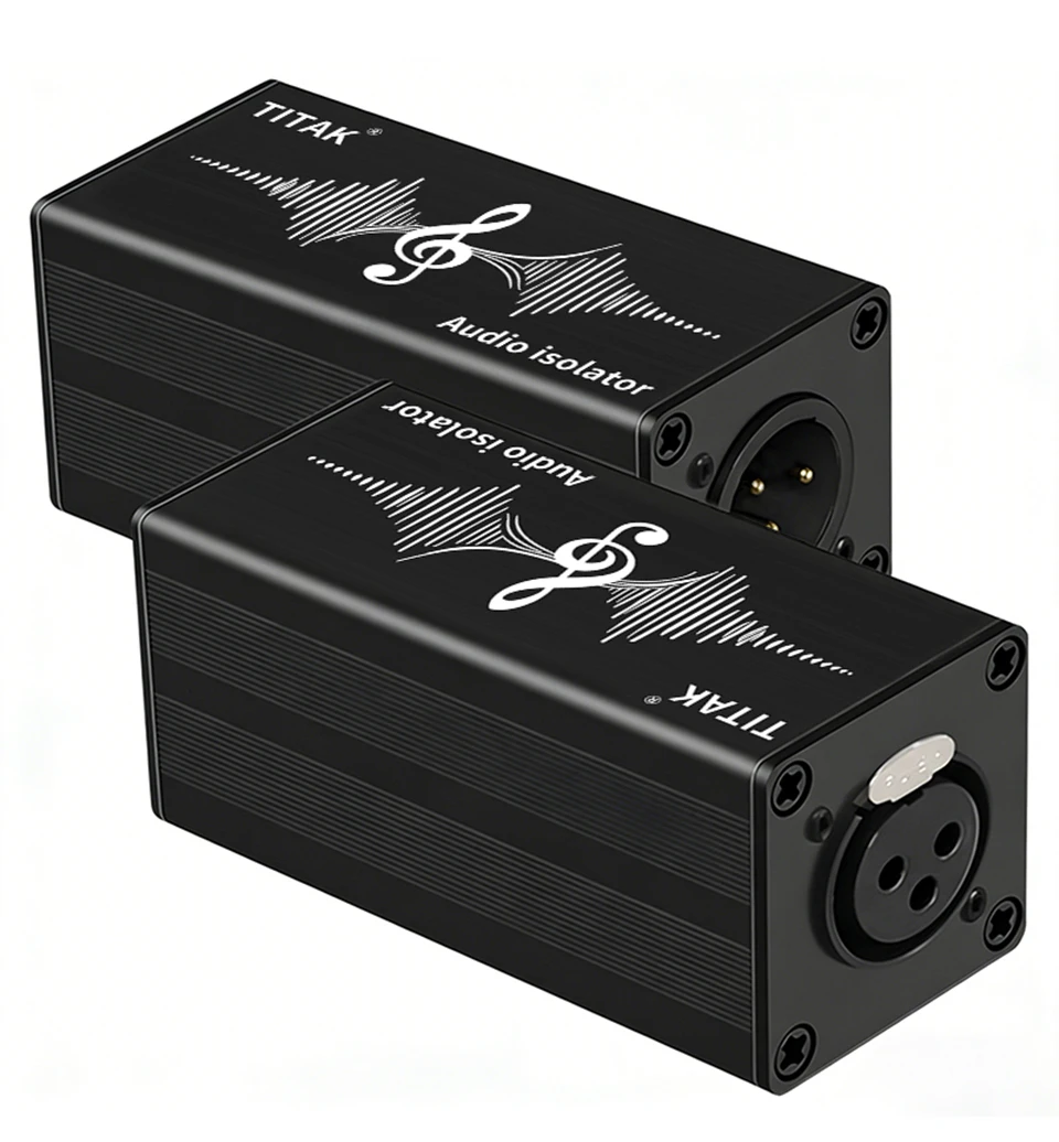 1 Stück TITAK XLR Audio-Erdungsisolator zur Beseitigung von Brummen für Mikrofonmischer, Live-Bühne, Studio-Aufnahmegerät – Detail 10