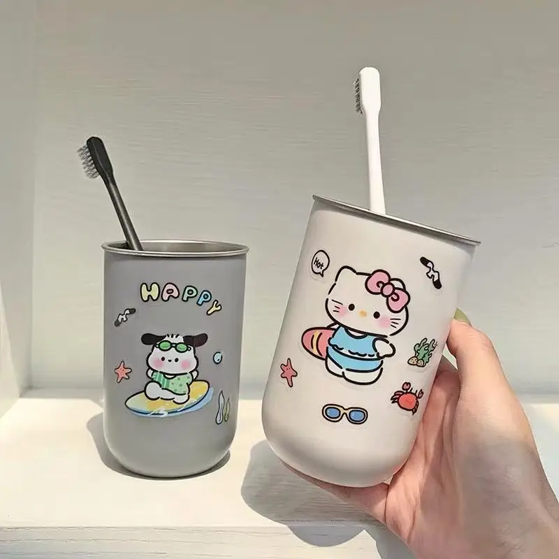 

Sanrio Hello Kitty Cinnamoroll чашка для воды красивая чашка для зубной щетки простая милая бытовая мода мультфильм фестивальный подарок