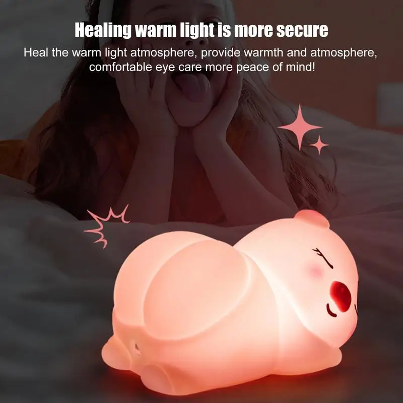 

Animal Night Light Cute Animal Lamps Bedside Lights For Bedroom Touch Lamps Nightstand Lights Led Animal Lights Indoor Tap Night
