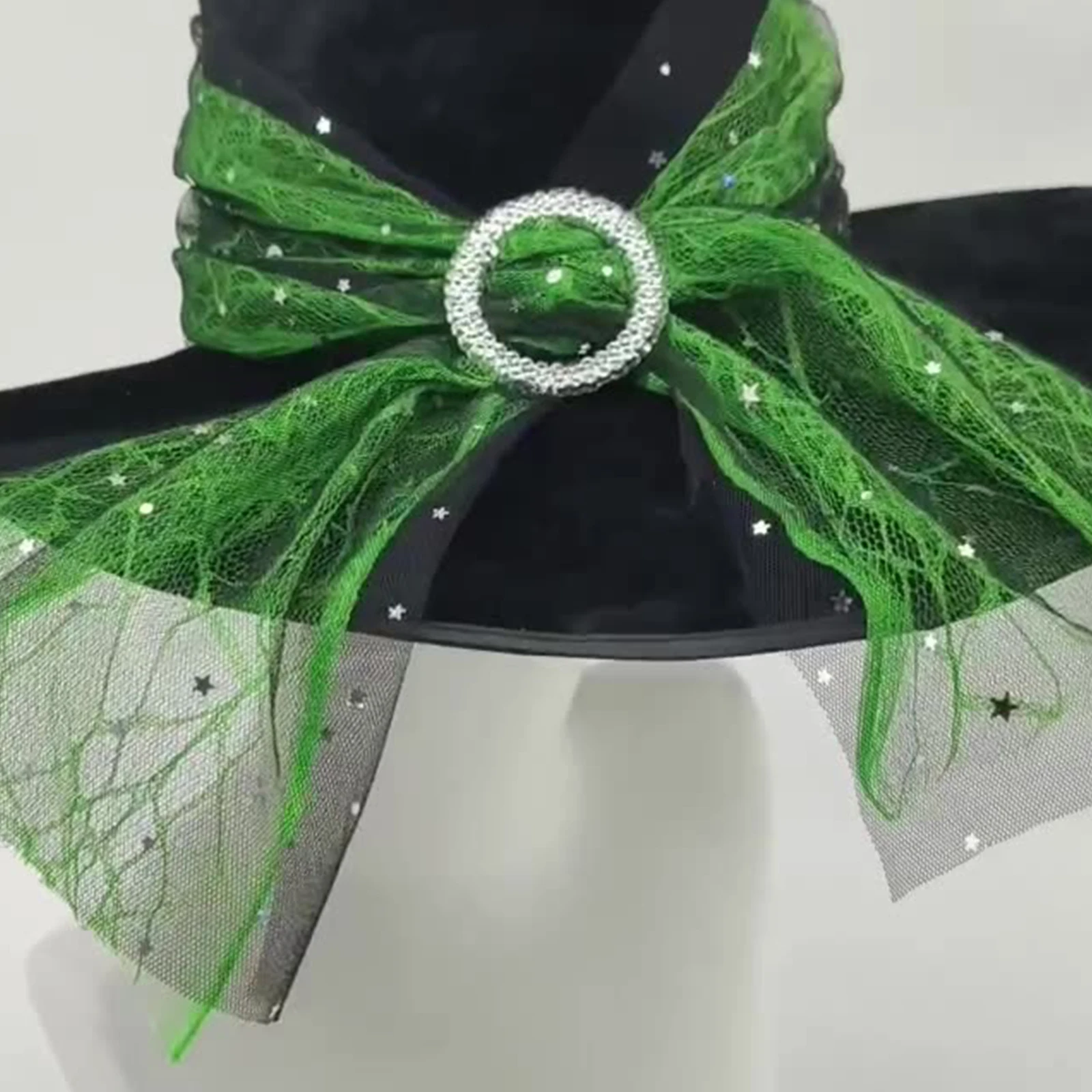 Halloween Heksenkostuum Halloween Cosplay Accessoires Heksenkaap met hoed Lange handschoenen en maskers Complete themafeestoutfitset