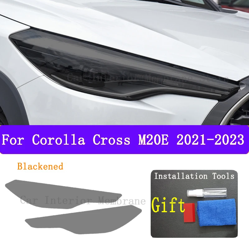 

For Corolla Cross M20E 2021-2023 Car Exterior Headlight Anti-scratch Front Lamp Tint TPU Protective Film Cover Repair Accessori