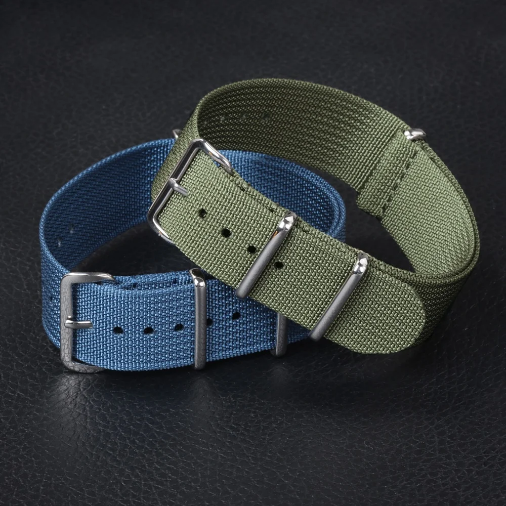 Neues geripptes Nylon-Uhrenarmband, 18 mm, 20 mm, 22 mm, Nylon-Uhrenarmband, Uhrenarmband-Zubehör für Militär-Uhrenarmband, Armband für Männer und Frauen – Detail 8