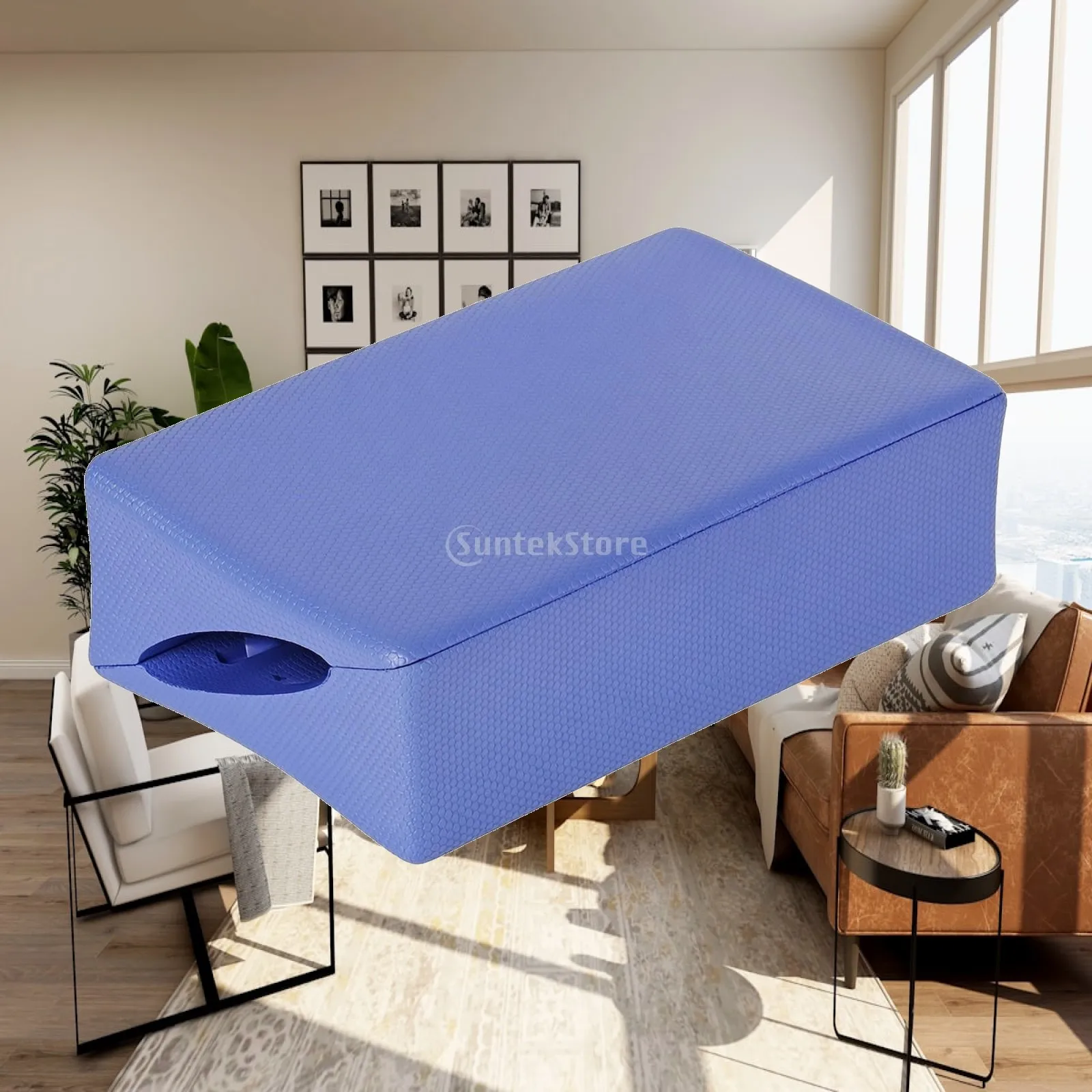 Multi Use Yoga Massage Brick for Leg Stretches Recovery Tool with Handle Cutout for Studio Practice Aid