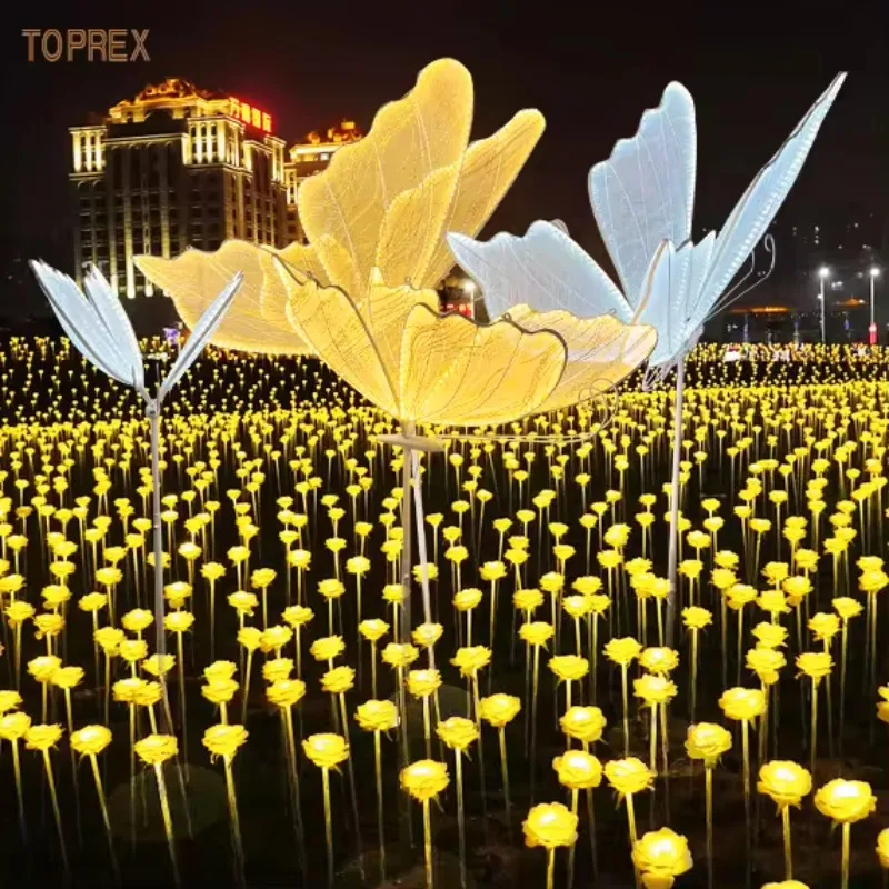 Wedding Props Butterflies Wings Stage Background Luminous Road Floor Lights Other Wedding Decorations Giant Butterfly