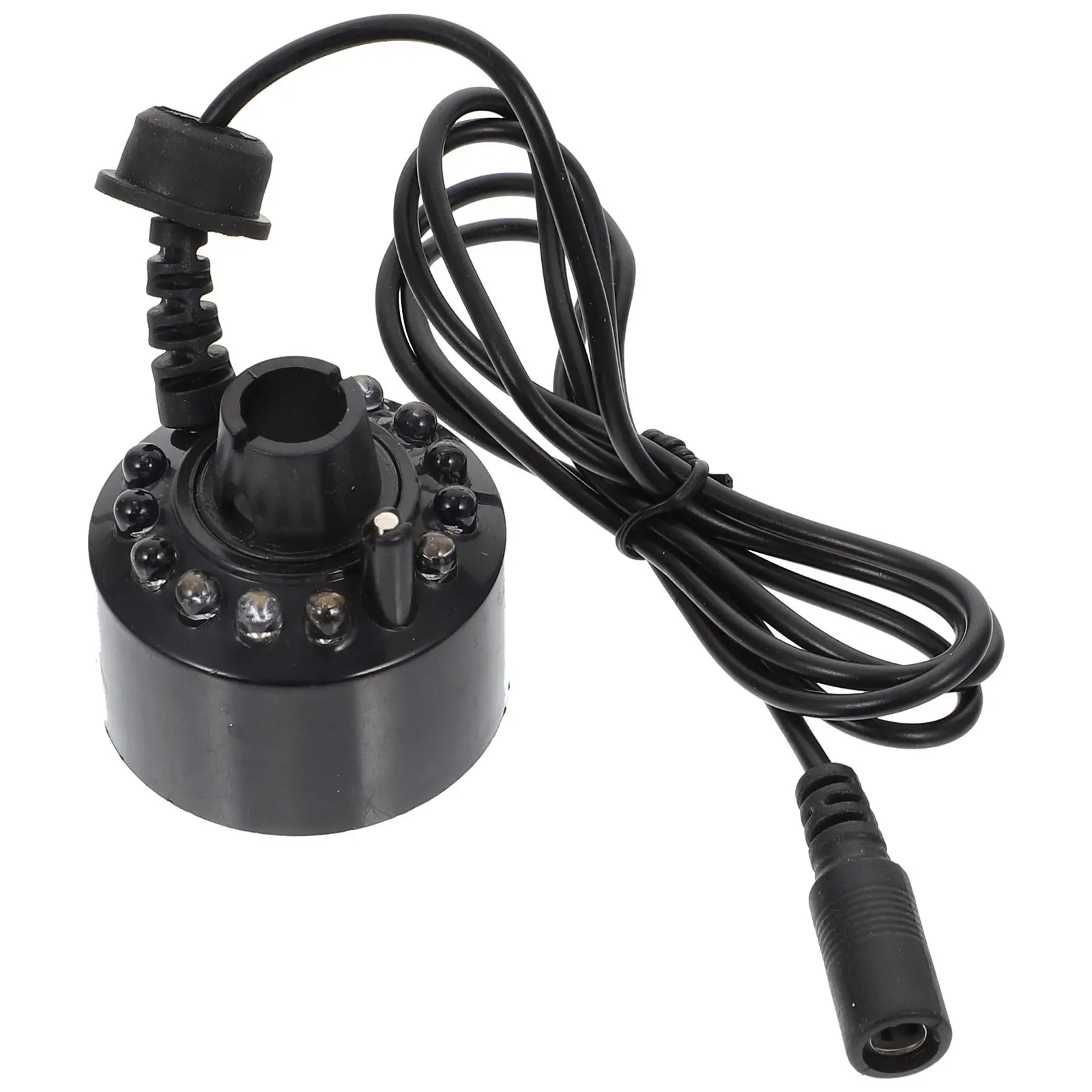 1Pcs Light Mist Maker with Colored LED Lamp for Pond Fish Tank Vase Rockery Fountain Air Humidifier Dense Quick Fog Realistic