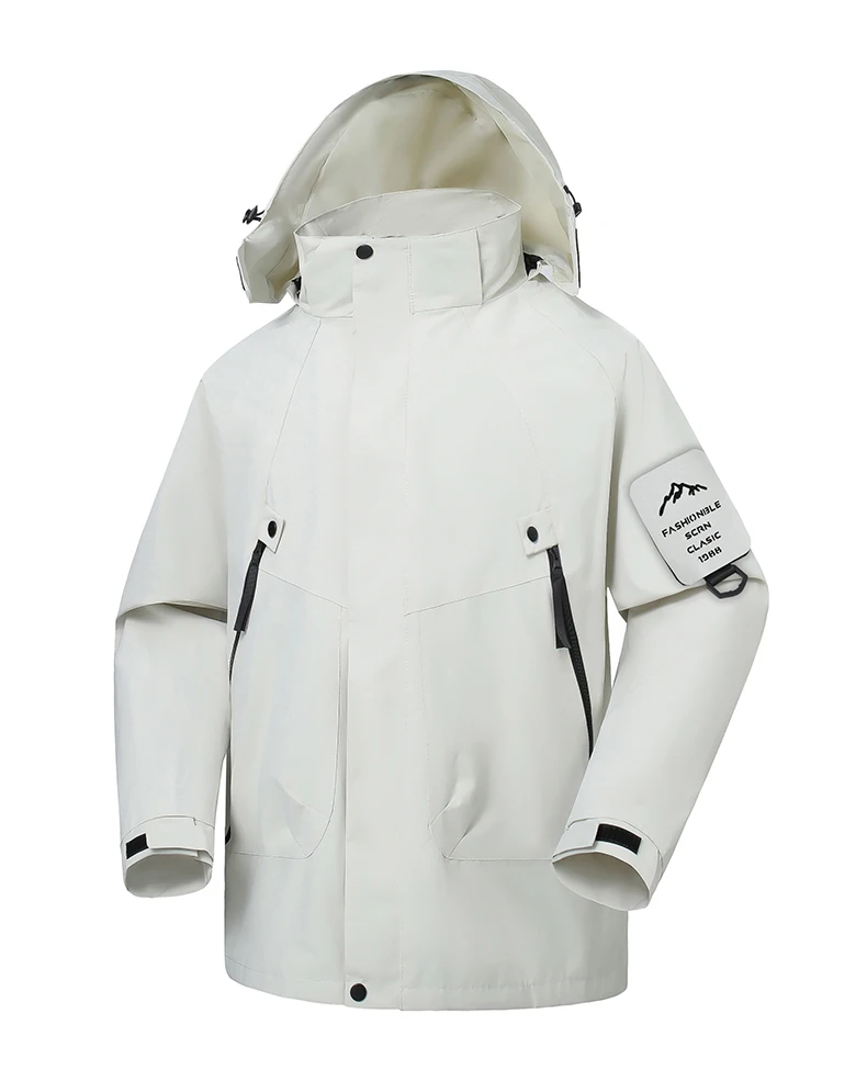 CHRLCK Herren Damen Wanderjacken Wasserdicht Neue Winddichte Windbreaker Camping Klettern Trekking Outdoor-Jacke Unisex – Detail 14