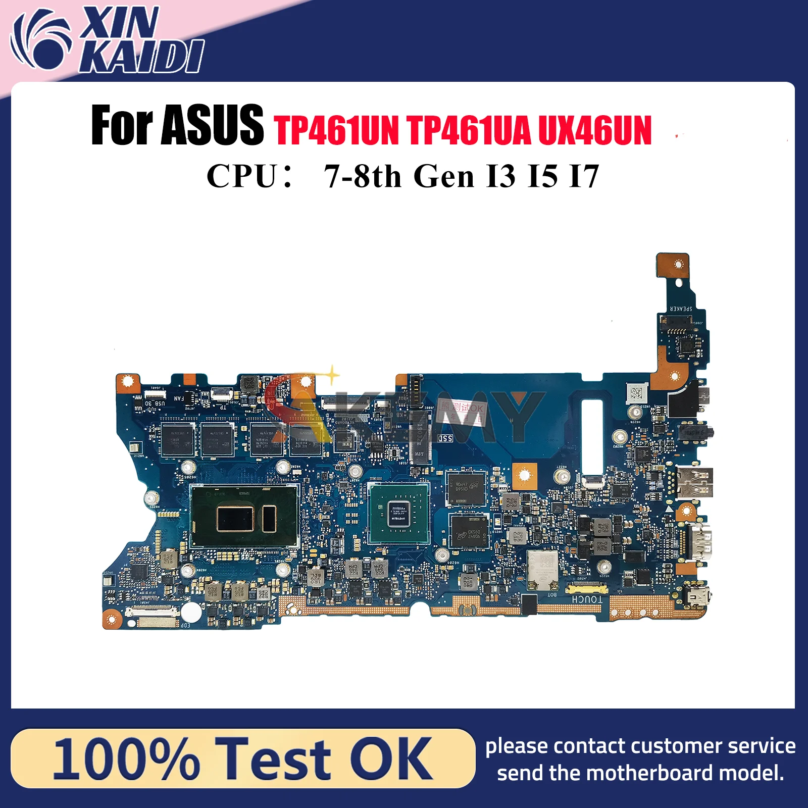 

UX461UN Материнская плата для ноутбука ASUS ZenBook TP461UN UX461 UX46UN TP461UA Материнская плата для ноутбука с процессором I3 I5 I7 100% tests OK stk