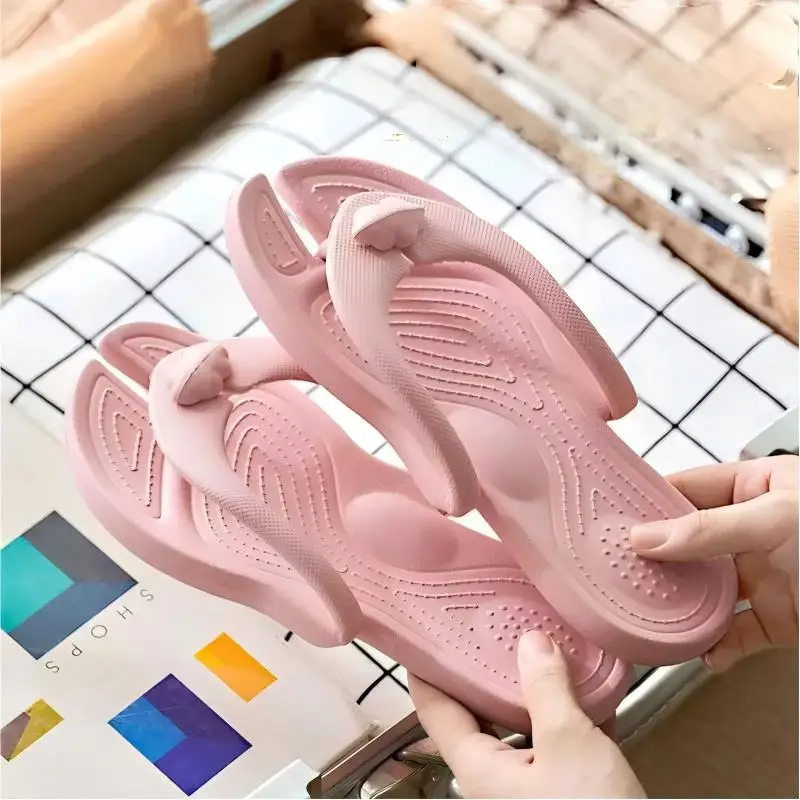 Purcoral 2026 New Detachable Foldable Travel Slippers for Women Portable Hotel Bathroom Non-slip Beach Soft Shoes