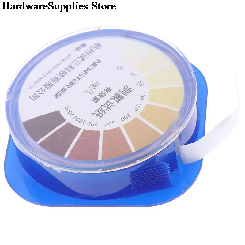 1Roll Chlorine Test Paper Strips Range 10-2000mg/lppm Color Chart Cleaning Water Testing Measuring