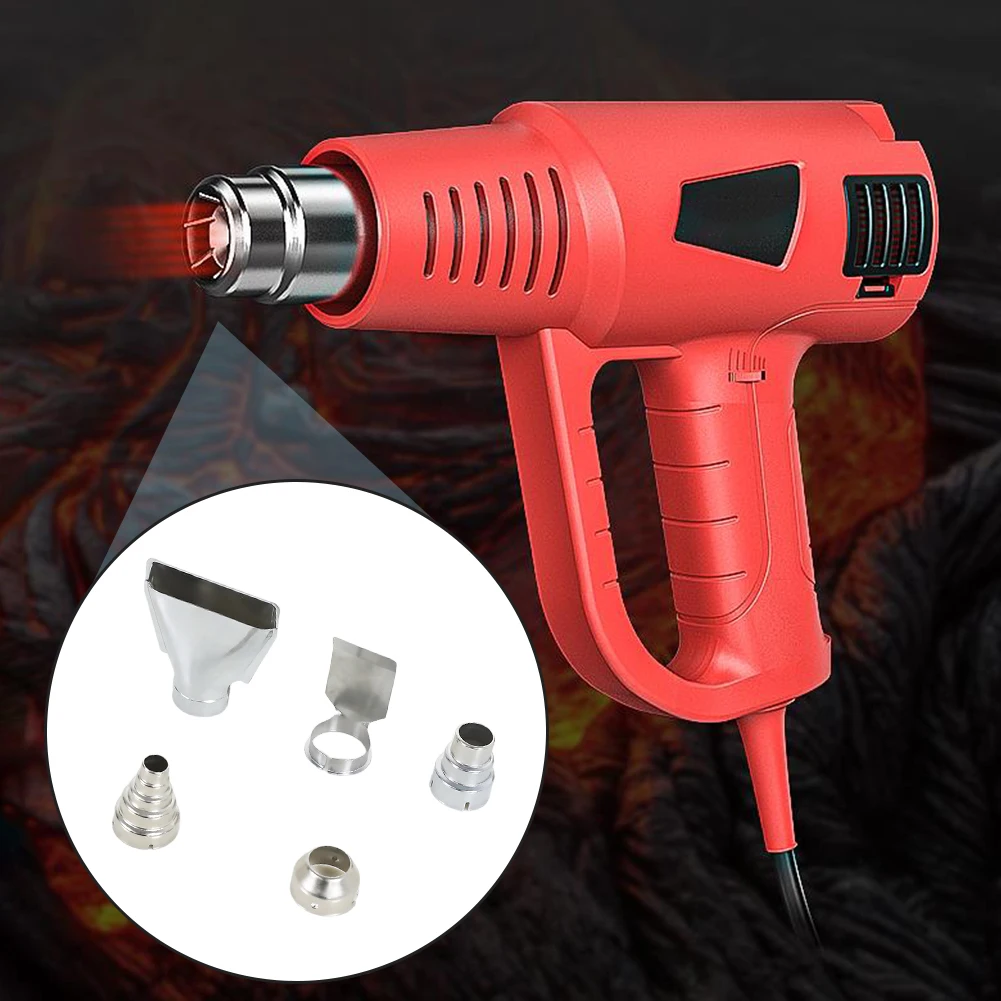 5pcs Hot Air Gun Heat Resisting Nozzles Stainless Steel Fast Heating Heat Blower Nozzles for Rework Soldering Station Hot Blower