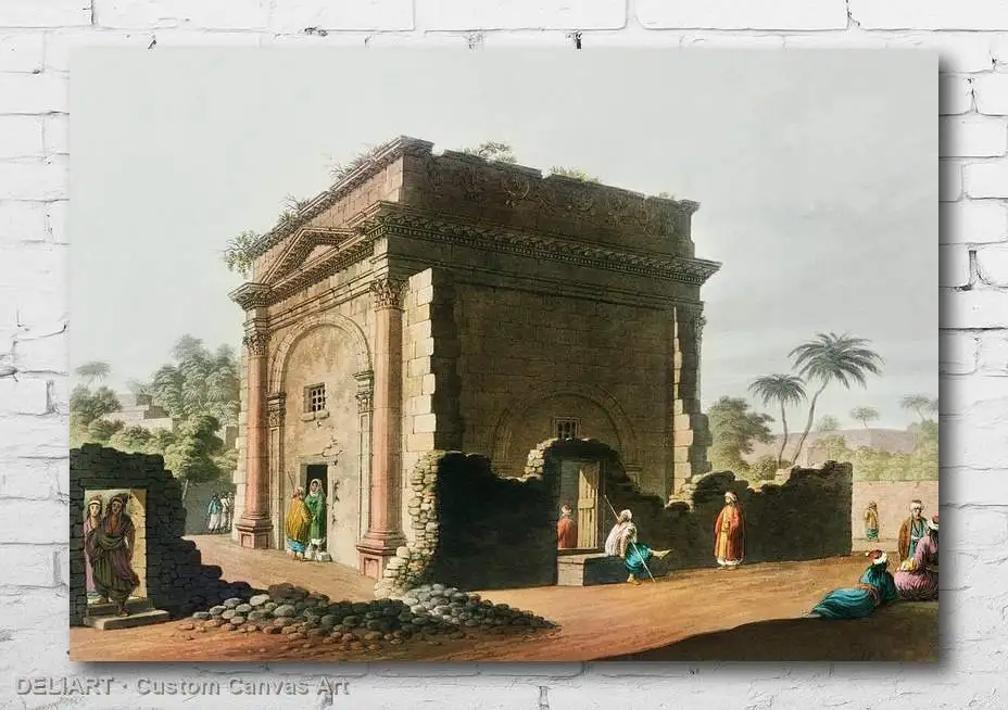 Ottoman Vintage Travel - Triumphal Arch at Latachia - Canvas Wall Art Poster Print Vintage Home Decor Unframed
