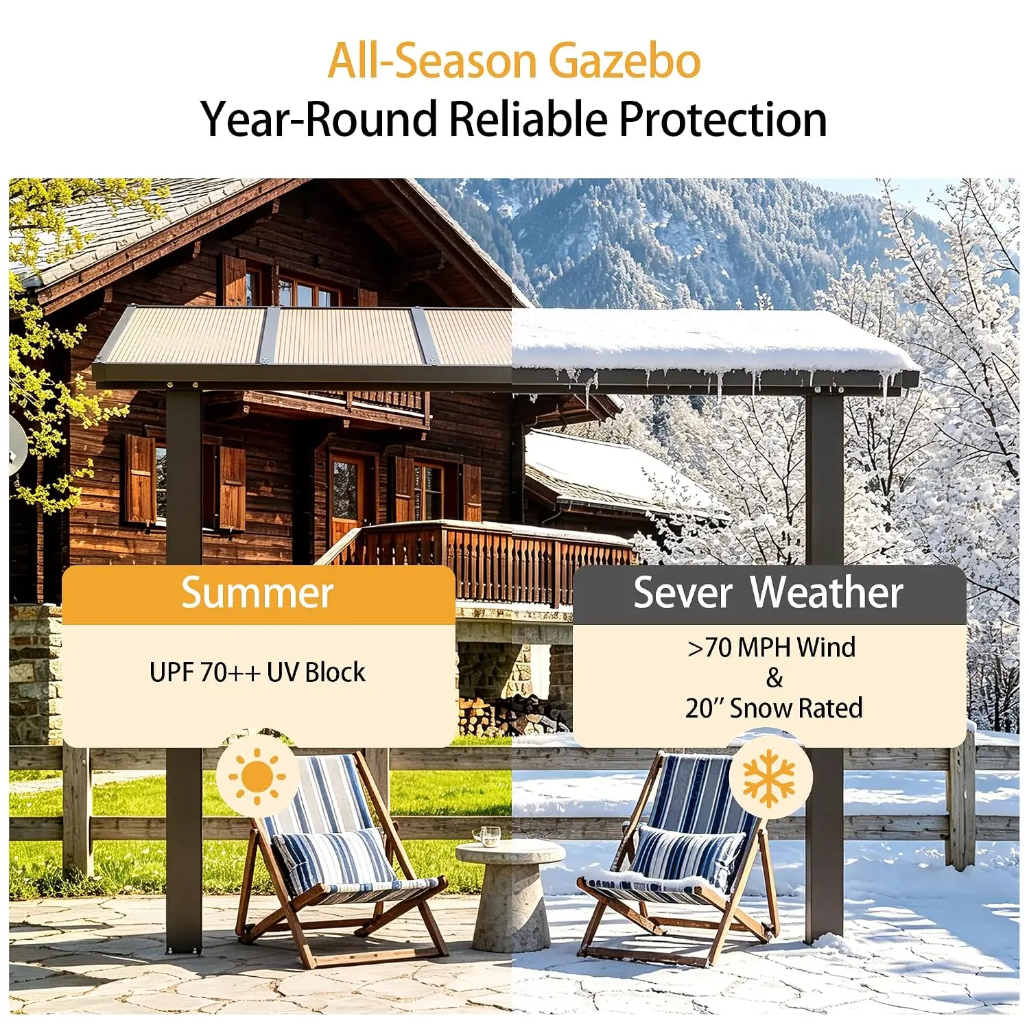 5' x 8' Lean to Gazebo Grill Pergolas for Patios, Free Standing, Customized