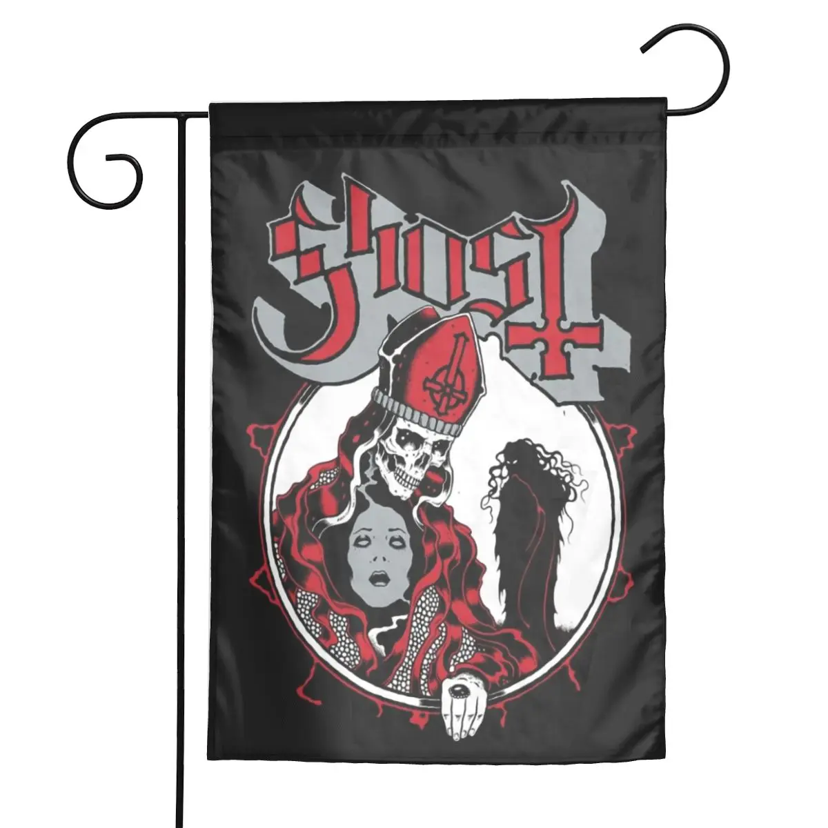 Custom Horror Ghost Swedish Rock Band Garden Flag Double Sided Outside Yard Flags 12x18 Inch for Outdoor Decor