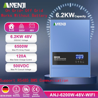 Hybrid Solar Inverter 48V 24V 230VAC 6.2KW 4.2KW MPPT Off Grid Tie Solar Inverter Pure Sine 120A 100A Solar Charge Controller