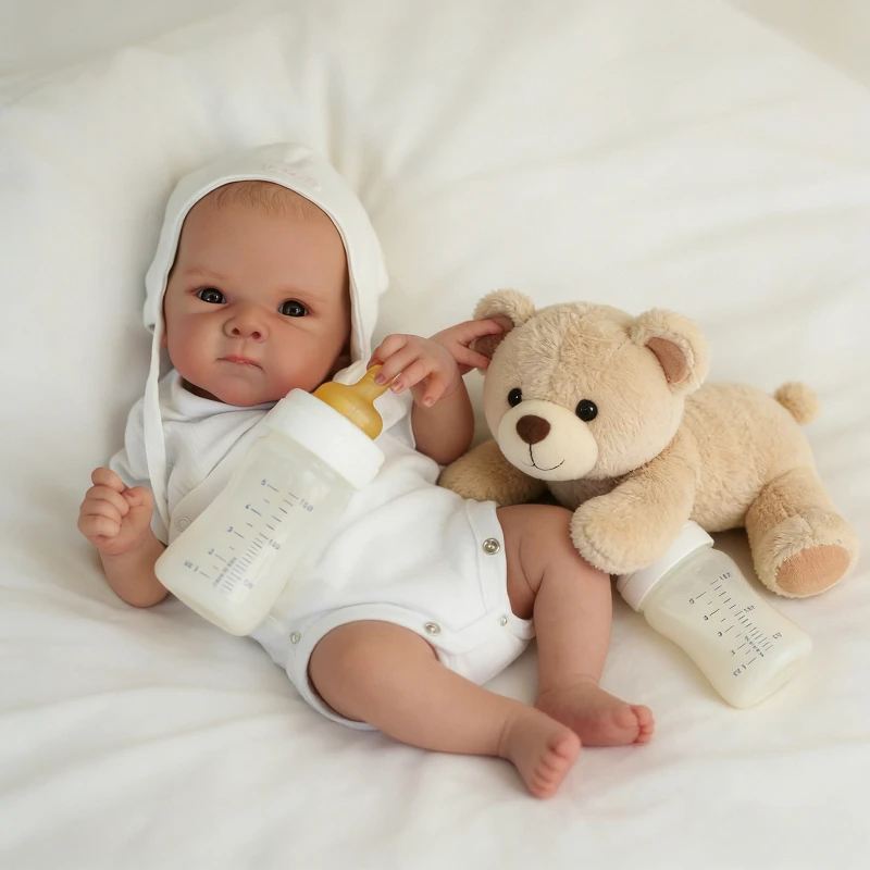 

45cm Handmade Painted Doll Bettie Soft Cotton Body / Full Vinyl Body Toddler Girl Bebe with Painted Hair