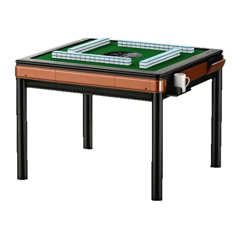 HYS chess and card room four-port machine mahjong machine fully automatic home entertainment dining table dual-purpose model