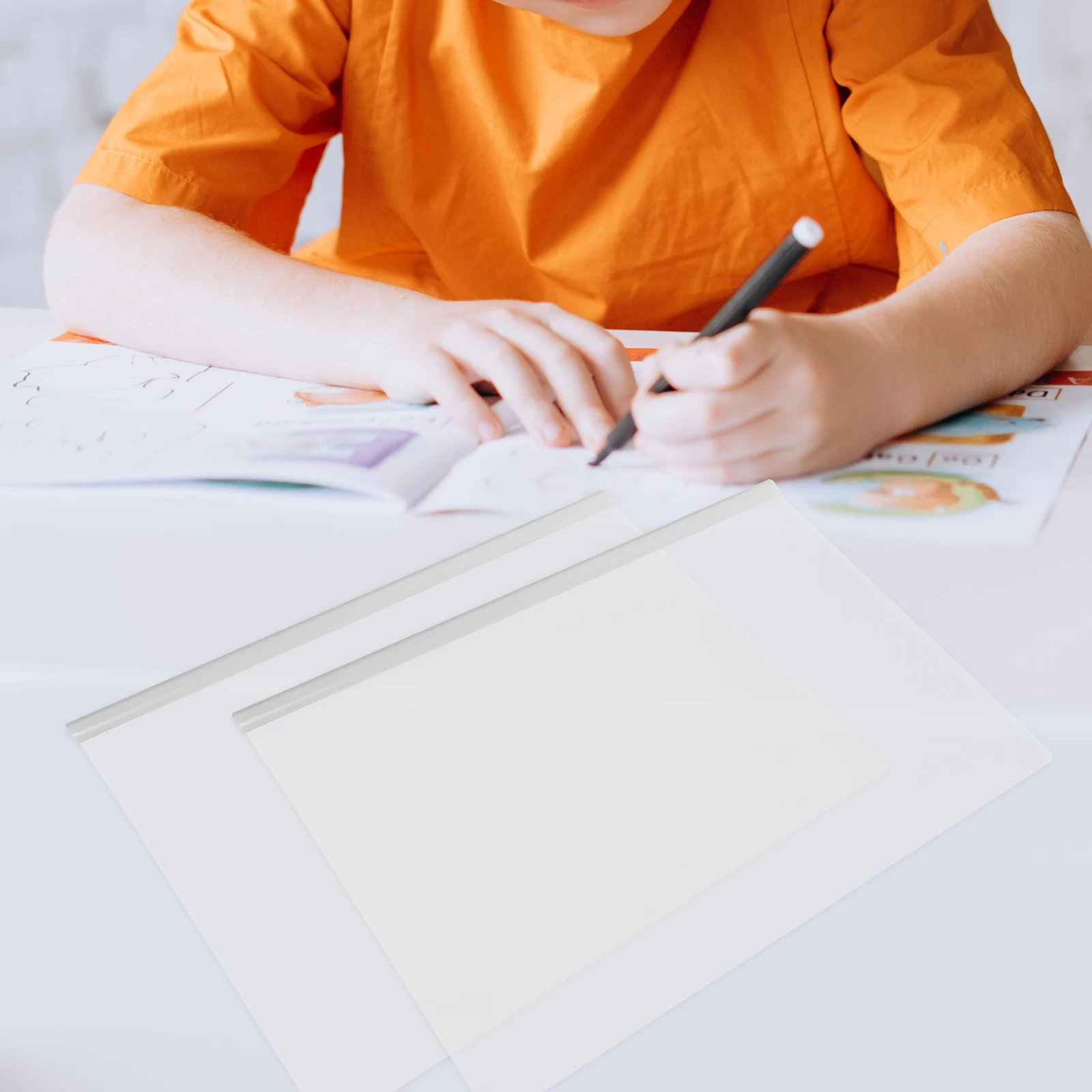 

10pcs Clear Report Covers A4 File Folder Sliding Bar Rod Clamp Document Holder Plastic Binder Portfolio Folder Office School