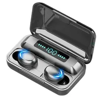 HOT Wireless Bluetooth Headphones NEW F9 5C Portable Earbuds Earphones MINI Digital Display Heaset Large Capacity Charging Case