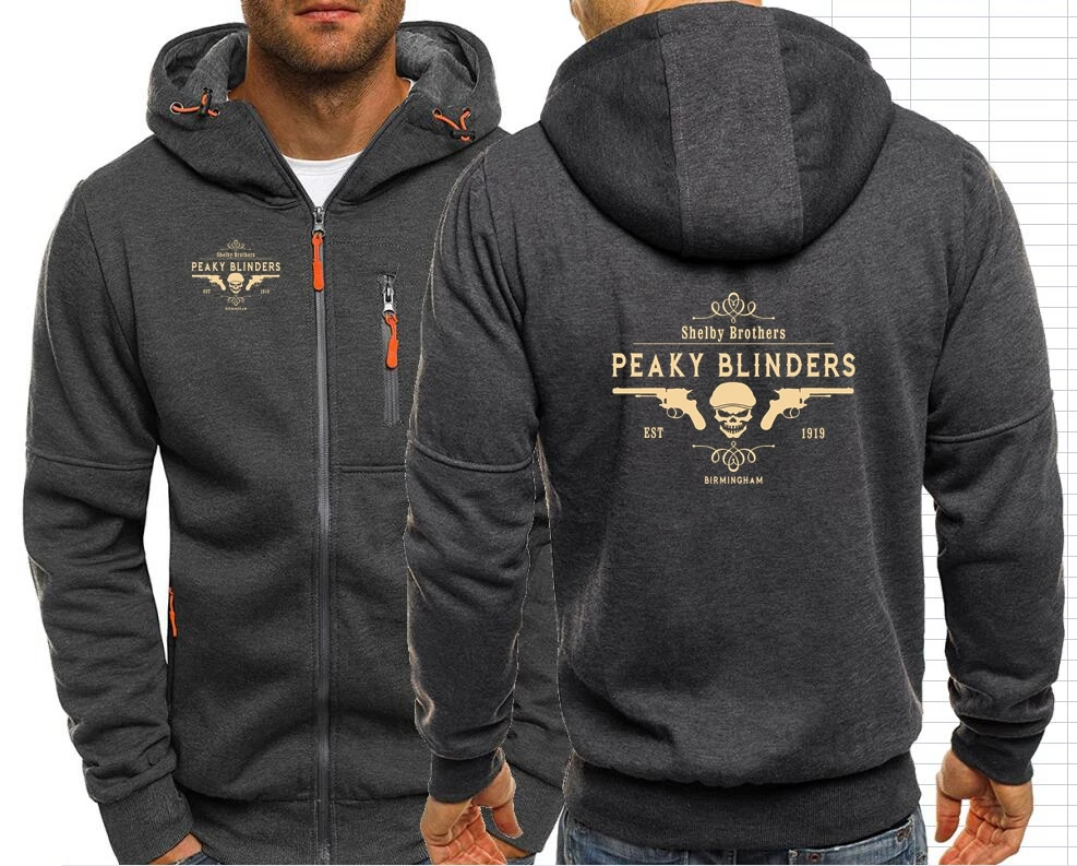 Peaky Blinders Jackets Hooded Coats Shelby Brothers Jacket Mens Clothing Outerwear  Novelty Zipper Sweatshirts Male Fashion  030