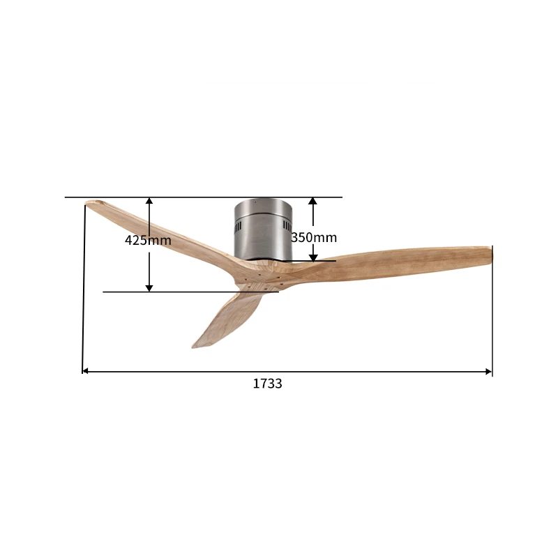 52-Inch Modern LED Ceiling Fan with Lights 6-Speed Remote Control Noiseless Operation