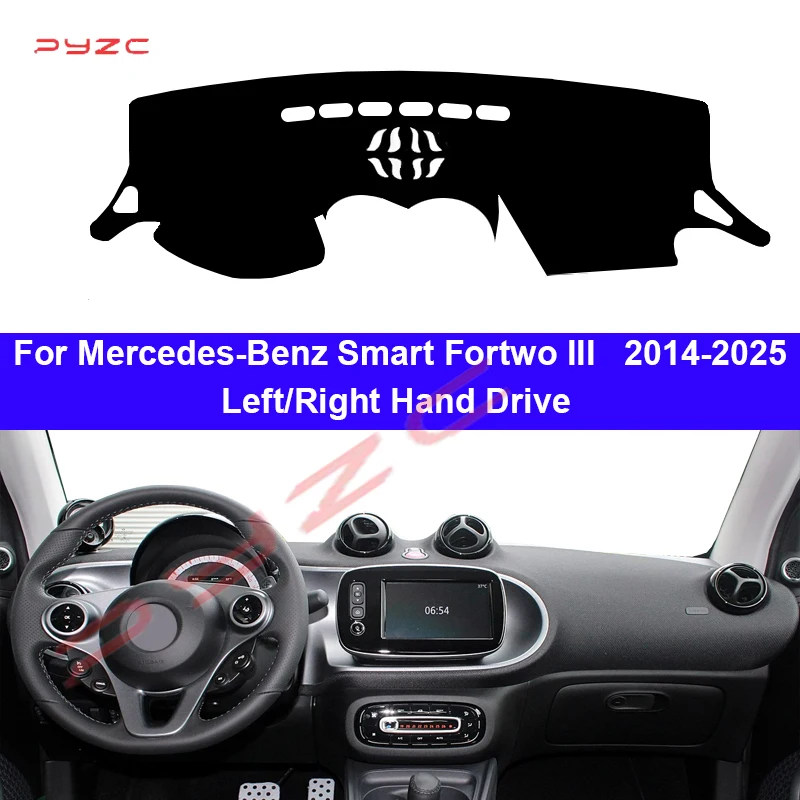 

Car Dashboard Cover Dash Mat For Mercedes-Benz Smart Fortwo III 2014-2024 2025 Avoid Light Pad Anti-UV Case Carpet Accessories