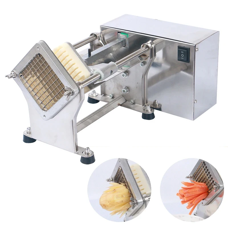 

Electric Vegetable Fruit Potato Strips Cutting Slicing Machine Automatic French Fries Chips Cutter Chopper Dicer for Business