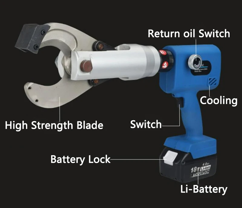 Electric Hydraulic Cable Cutter SME-45A/65C Portable Cable Scissors Cable Shear Copper Aluminum Armored Cabel Cutting machine