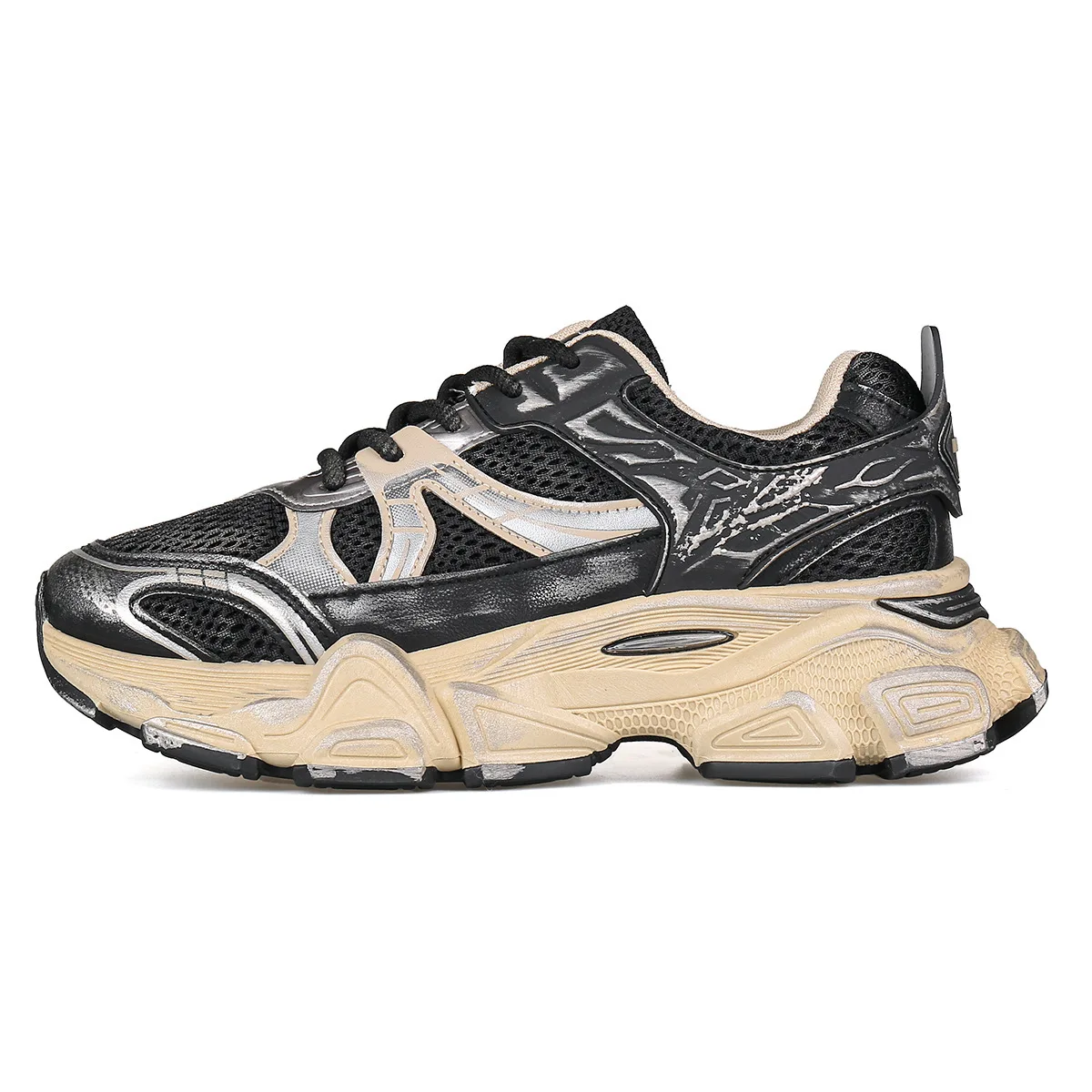 

Men's Shoes High-End Vintage Style Fashion Casual Sneakers Trendy Thick-Soled Height-Increasing Sports Shoes For Men