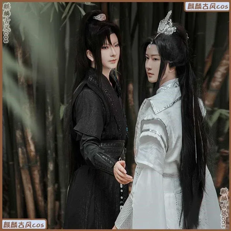 Tian Guan Ci Fu He Xuan Cosplay Costume Sha Po Lang Character Chang Geng Mo Ran Cosplay Costume Shoes Wig Chinese Hanfu Outfits