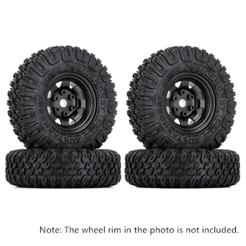 4PCS 85MM 1.55 Inch Tires Tyre for 1/10 RC Crawler Car Axial Jr D90 CC01 LC70