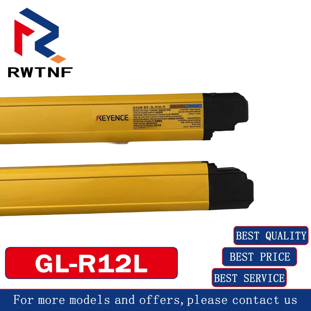 Brand New Genuine GL-R12L KEYENCE Safety light grid body hand protection type sensor, 100% original warehouse stock