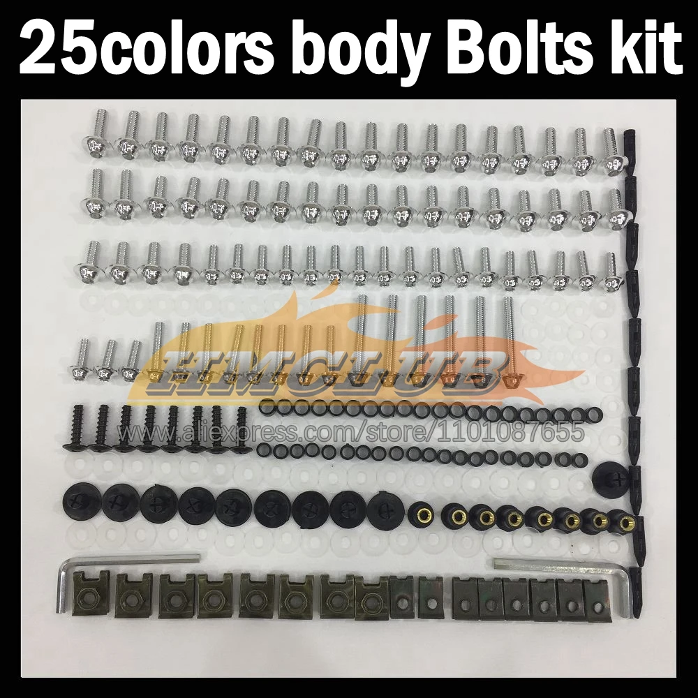 268ps Full Screws Kit Body bolt For SUZUKI GSXF650 GSX650F 08 09 10 11 12 13 2008 2009 2010 2011 2013 Fairing bolts screw NutS