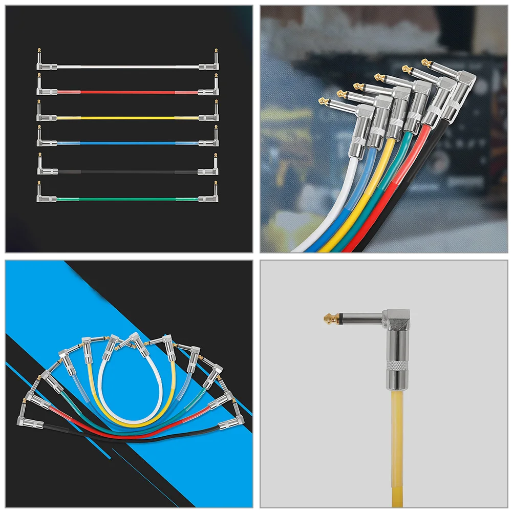 

Electric Guitar Cable 6.35Mm Low Noise Patch Cable For Pedal Board Studio Instrument Connection Line Professional Audio