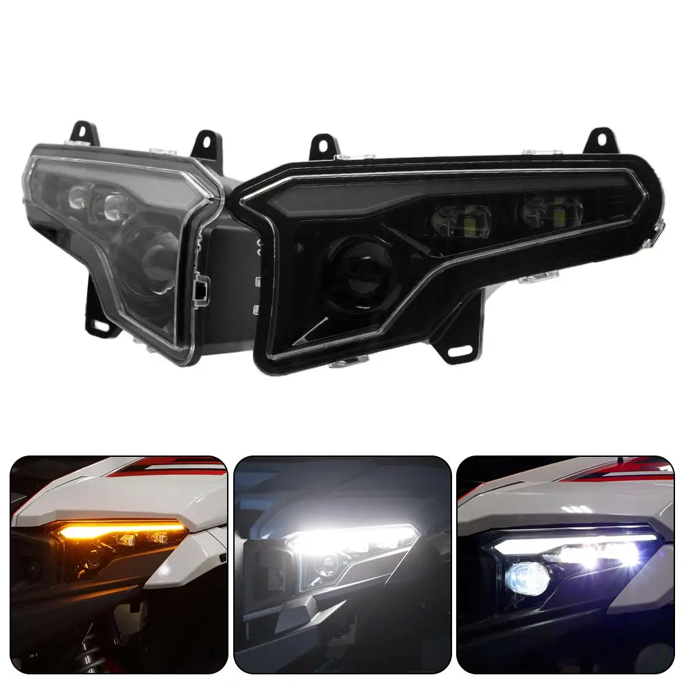 UTV LED Headlights Super Bright Hi/Lo Beam Head Lamp For Polaris XPEDITION ADV XP NorthStar Ultimate Premium 2024-2026 12V 65W