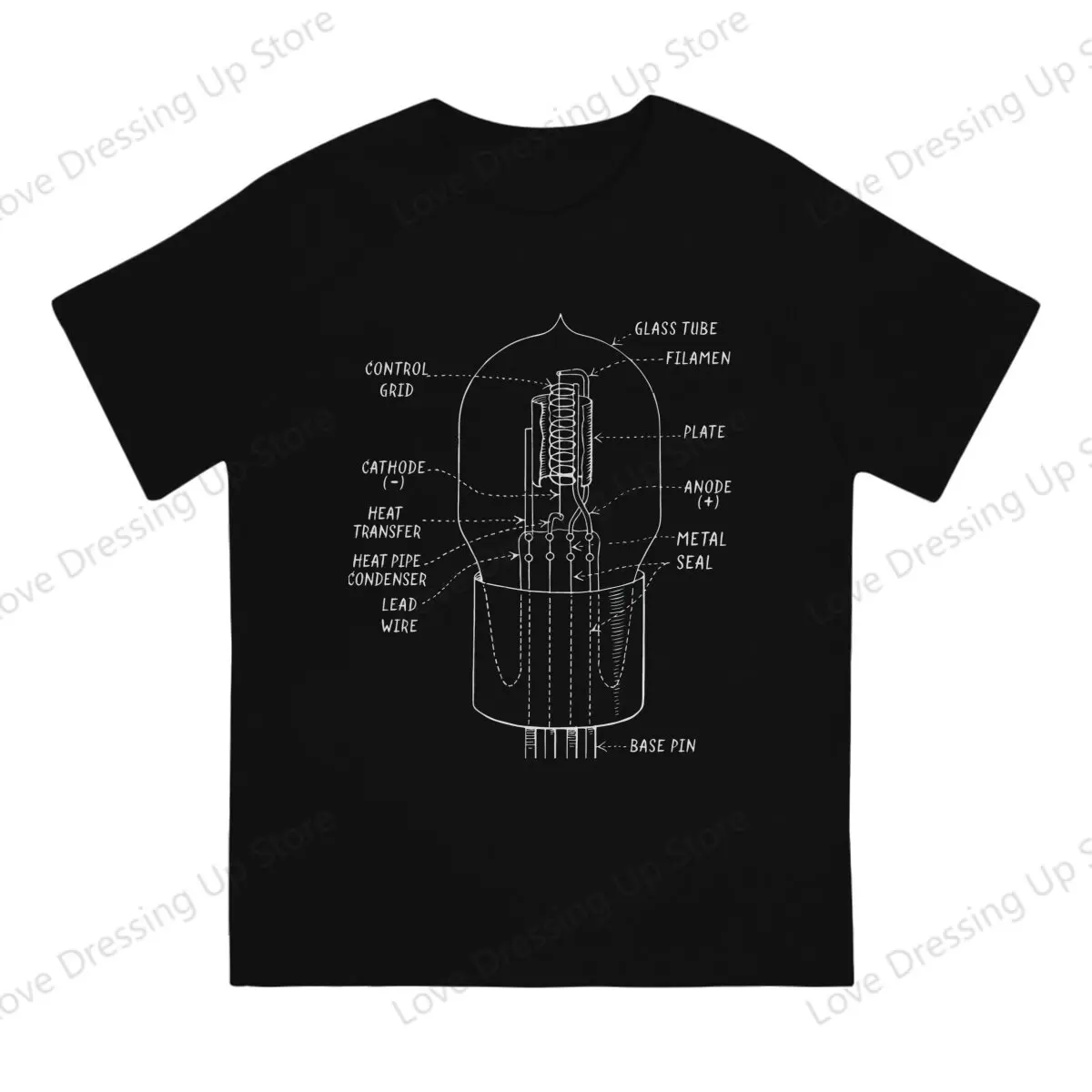 Vacuum Tube Analog Radio Tshirt Graphic Men Tops Vintage Fashion Summer COTTON Short Sleeve Harajuku T Shirt